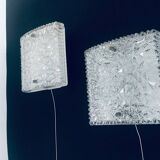 Glass Sconce Wall Lamps from Bur Leuchten, 1960s, Set of 2