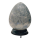 Vintage 1970s French Egg-Shaped Lamp - Marbled Opaline Glass Design
