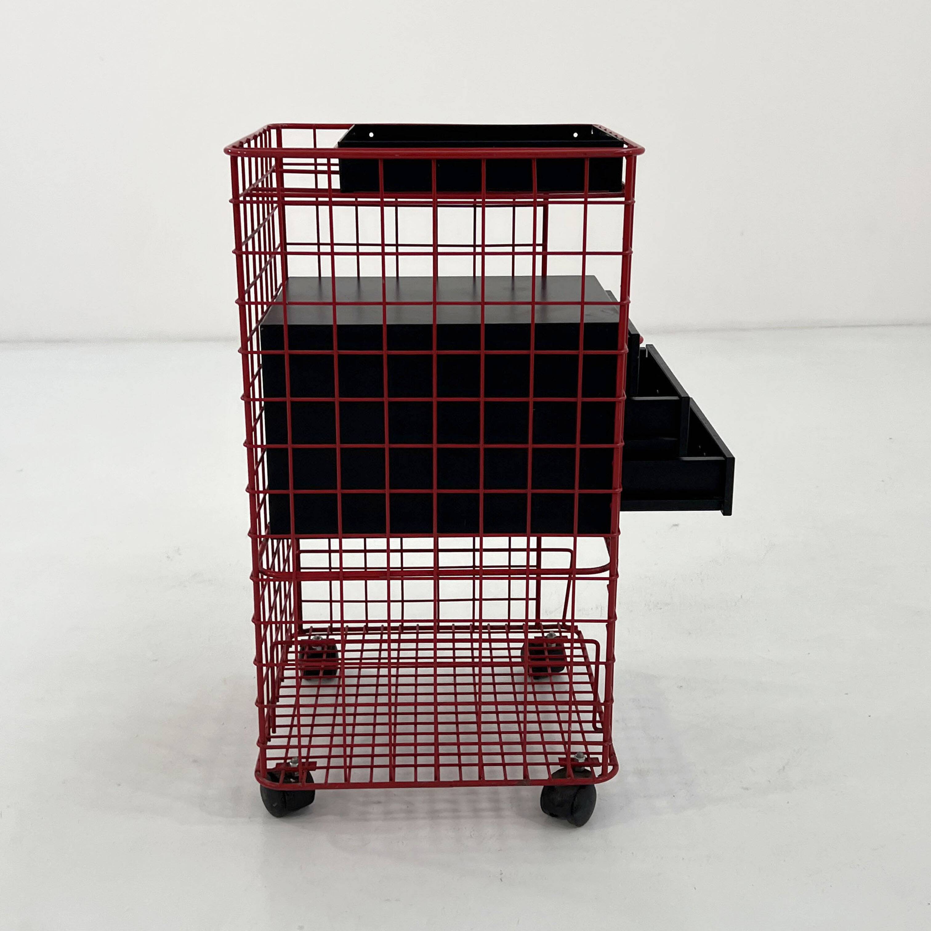 Office furniture on wheels with metal drawers, 1980s