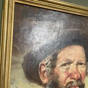 Old Oil Painting Portrait of an Old Man Signed CARDELLA