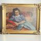 HSP portrait of a young woman seated, signed Lilly Véréa 20th century.