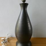Ceramic lamp signed M Drillon, Saint Amand en Puisaye
