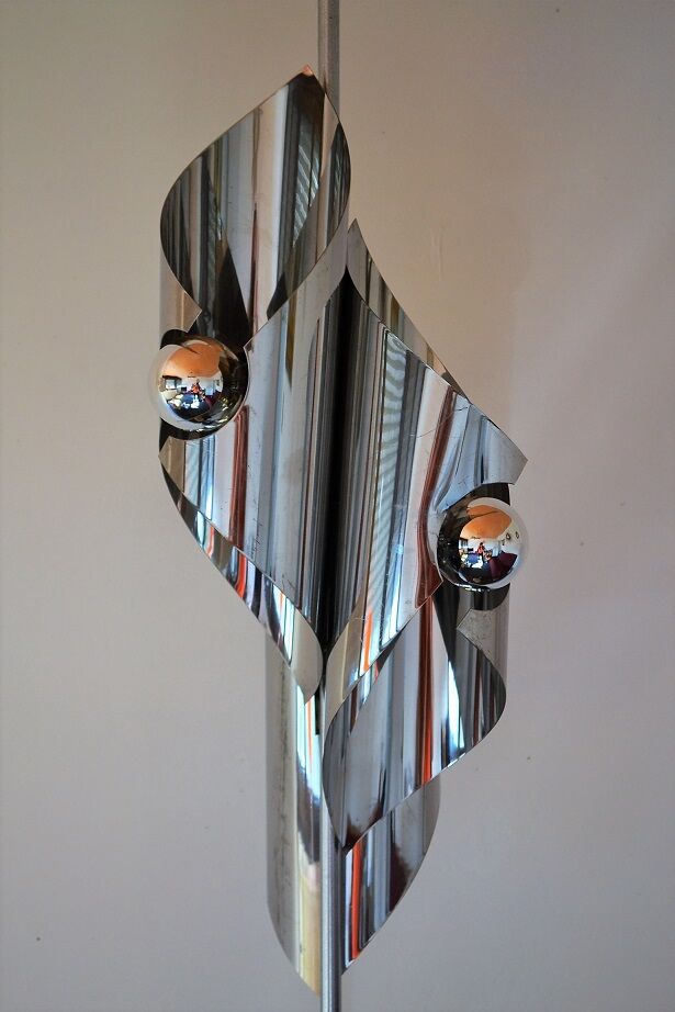 Vintage chrome lamp of the 1970s