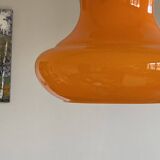 Vintage orange opaline glass pendant light