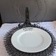 6 black metal serving plates
