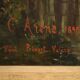 French signed landscape painting oil on canvas dated 1899