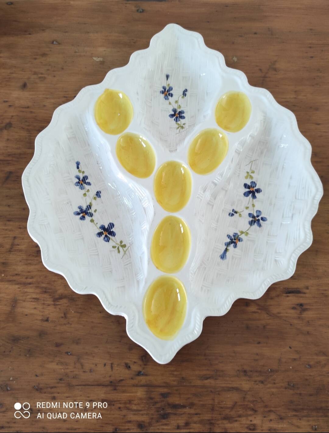 Vintage egg and raw vegetable platter