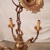 Old bronze chandelier