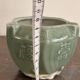 Cendrier rince-pinceaux porcelaine céladon vert caractères Fu Shou