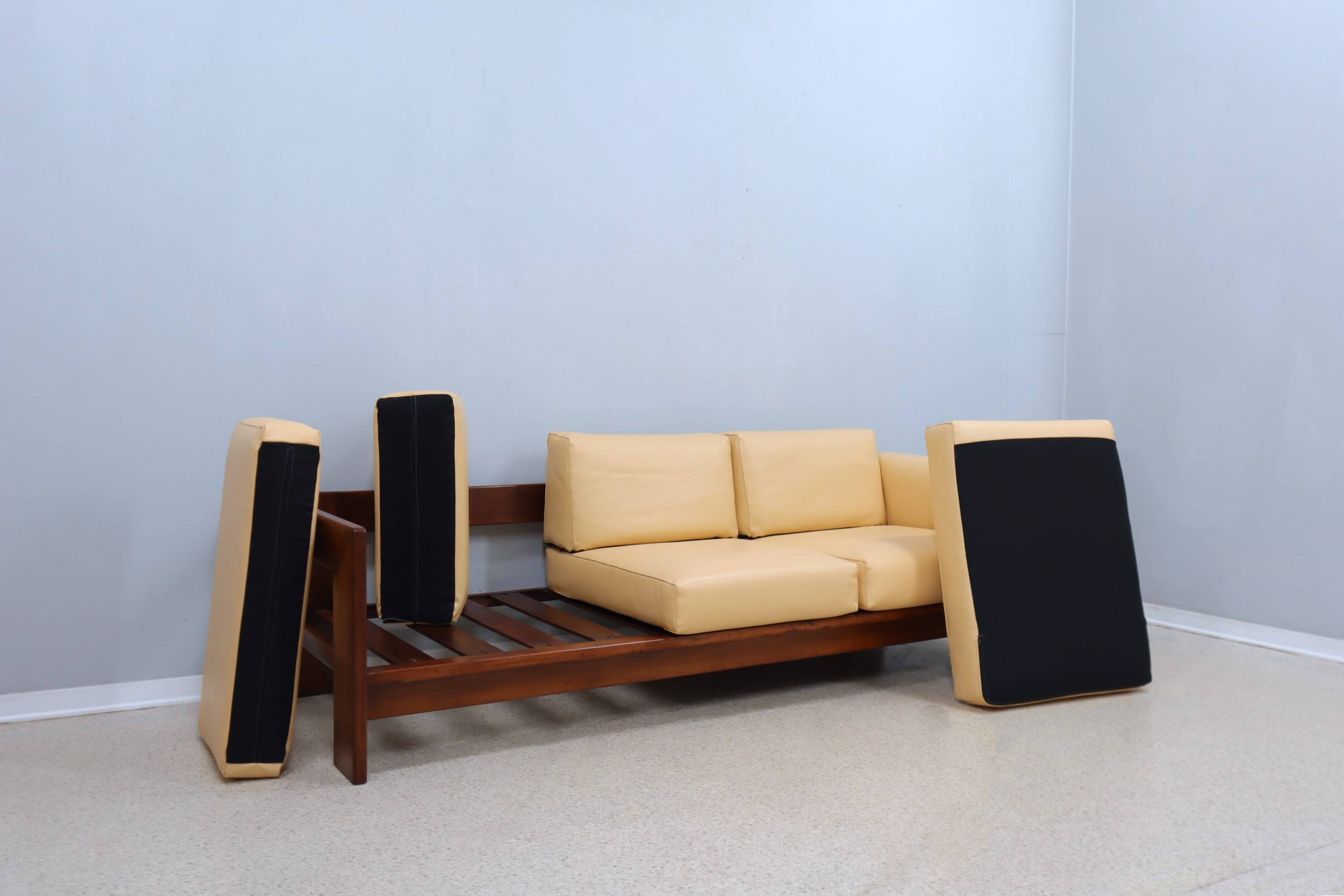 Afra & Tobia Scarpa Bastiano leather sofà GAVINA 1960s