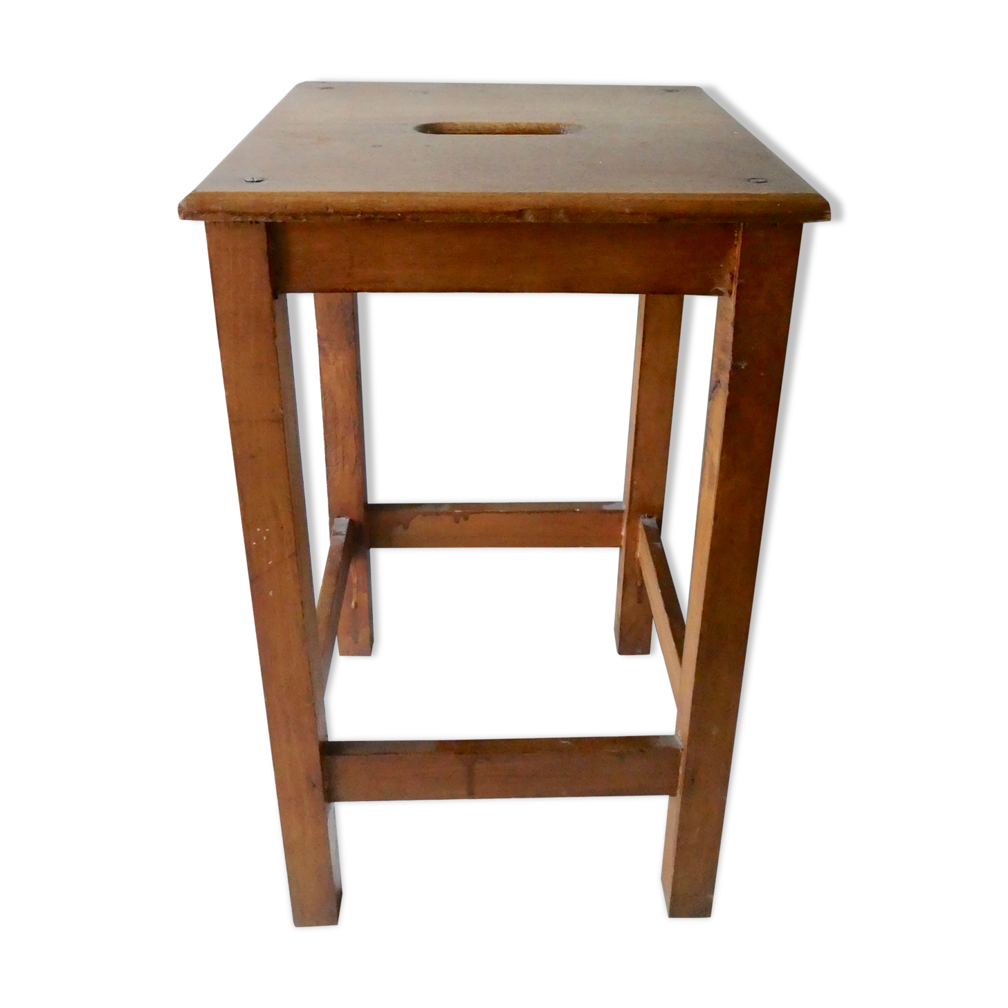 Handle workshop stool, solid wood