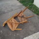 2 wood bistro chairs