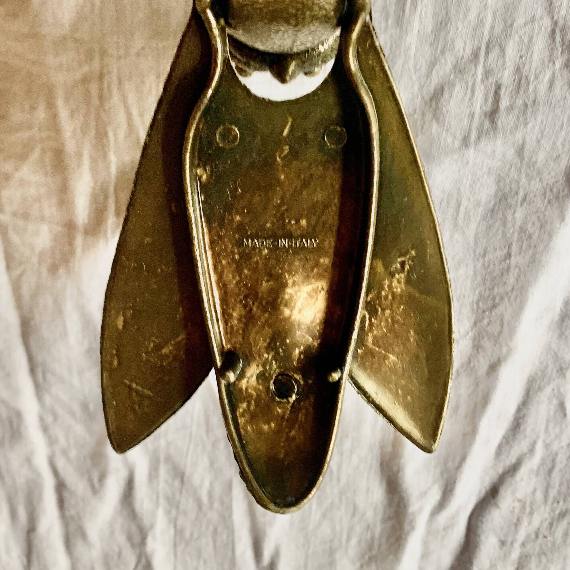 Vintage brass ashtray in the shape of a fly - Made in Italy