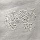 pillowcase in fine linen canvas (wire), embroidered, encrypted, 19th