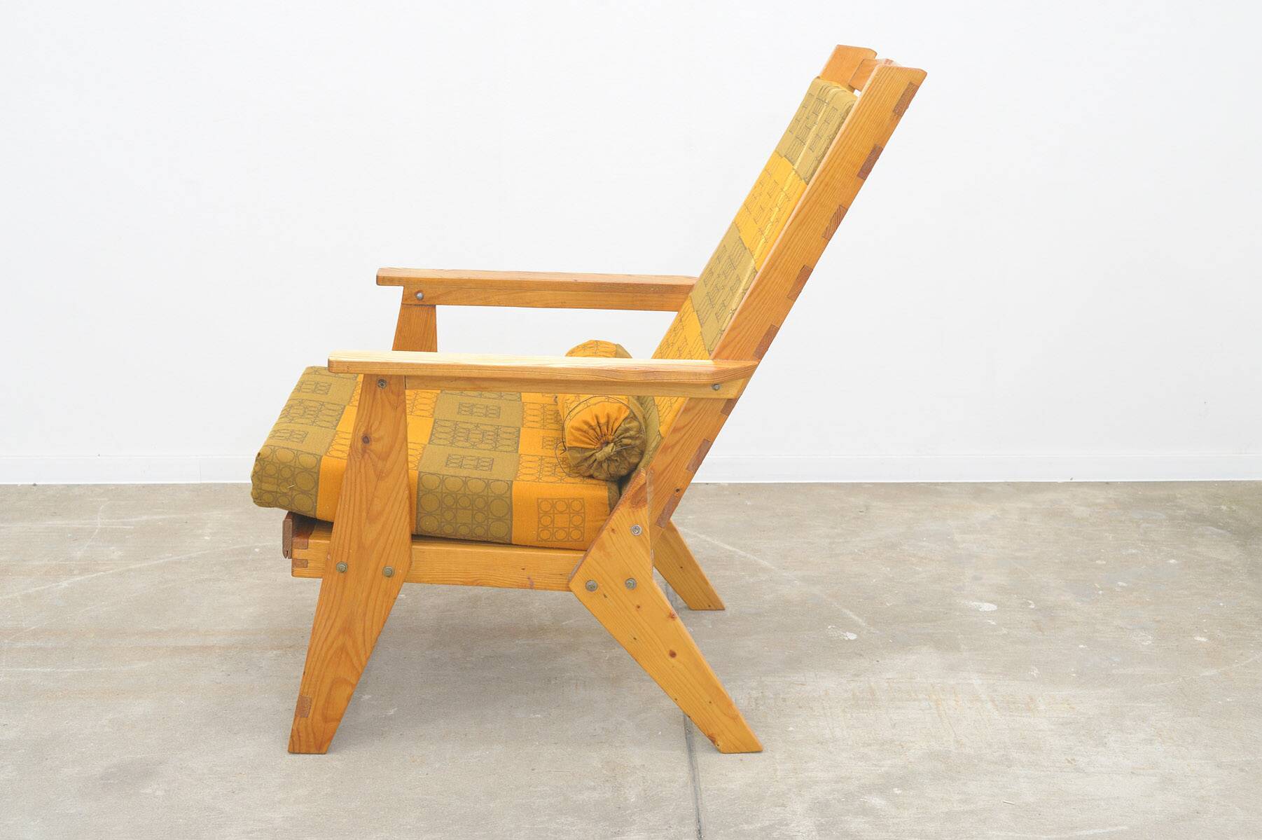 Fauteuils en bois de pin de style scandinave, années 1970, set de 2