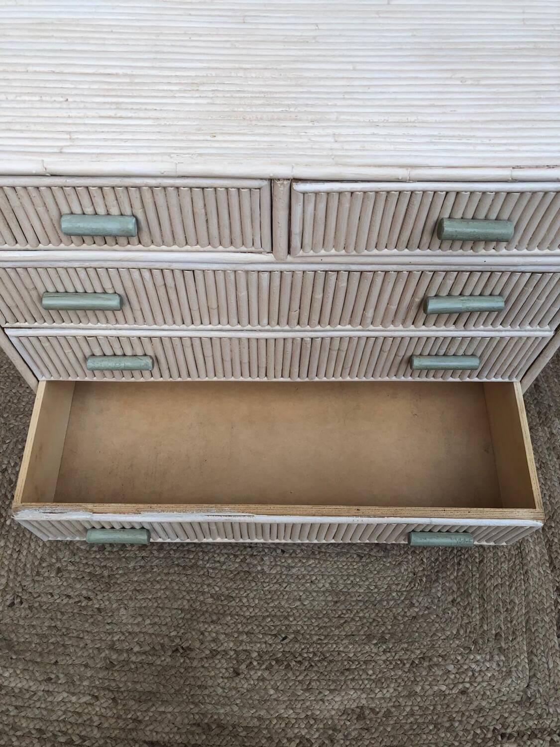 Bamboo chest of drawers 1970