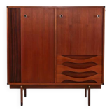 Buffet haut de design moderniste italien en teck et palissandre, 1960