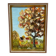 Original Swedish Oil on Canvas - "Autumn Tree" by J. Nilsson - Vintage and Framed - 49 × 38 cm