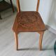 Chaise de bistrot gravée en hêtre