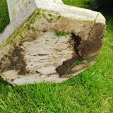 Garden saddle column in old marble