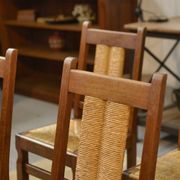 Set of 6 brutalist chairs from the 1950s.