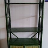 Rattan bamboo shelf bookcase