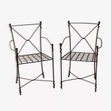 Wrought iron armchairs, Provençal style