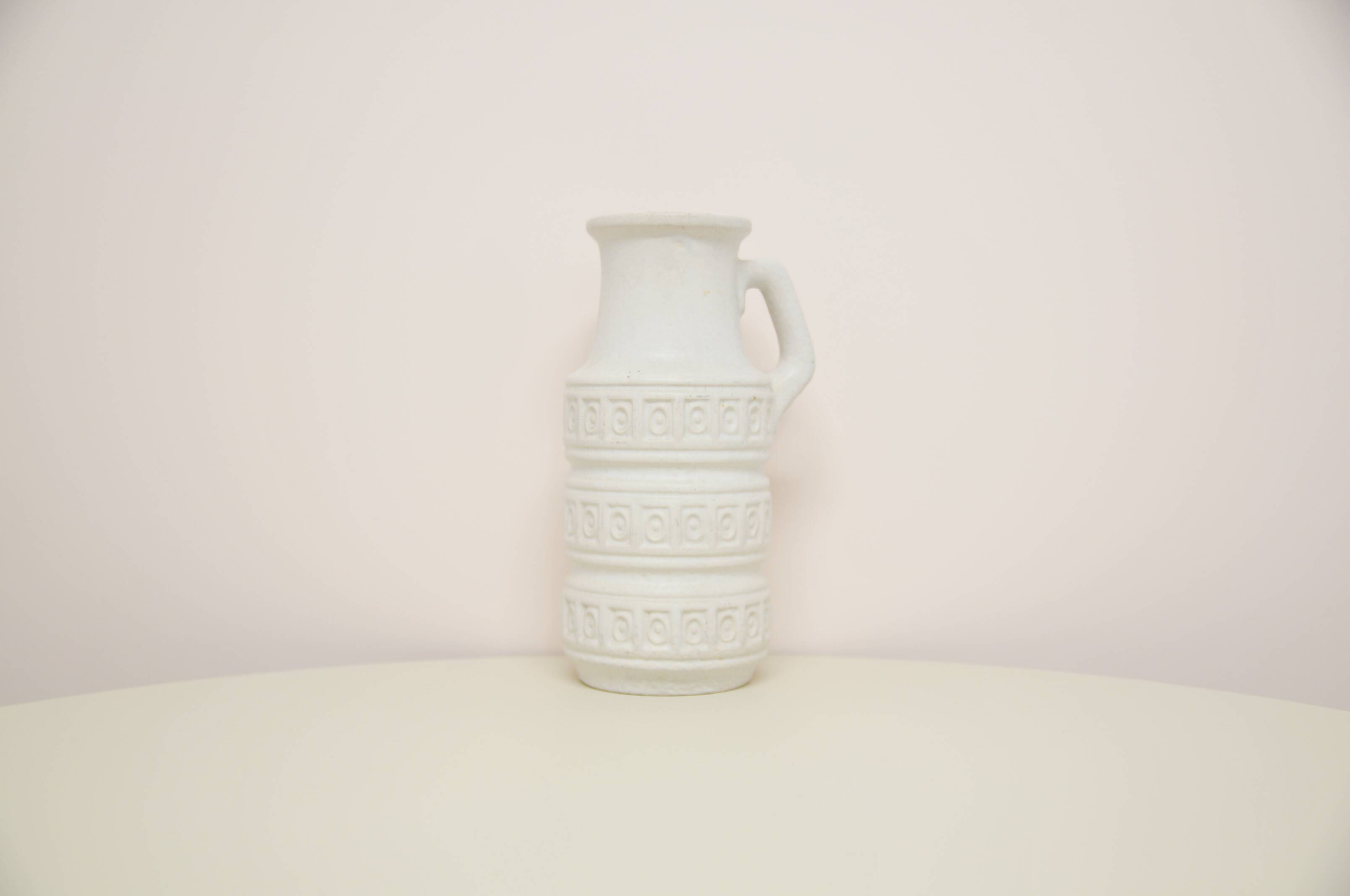 vintage white West Germany can vase Scheurich