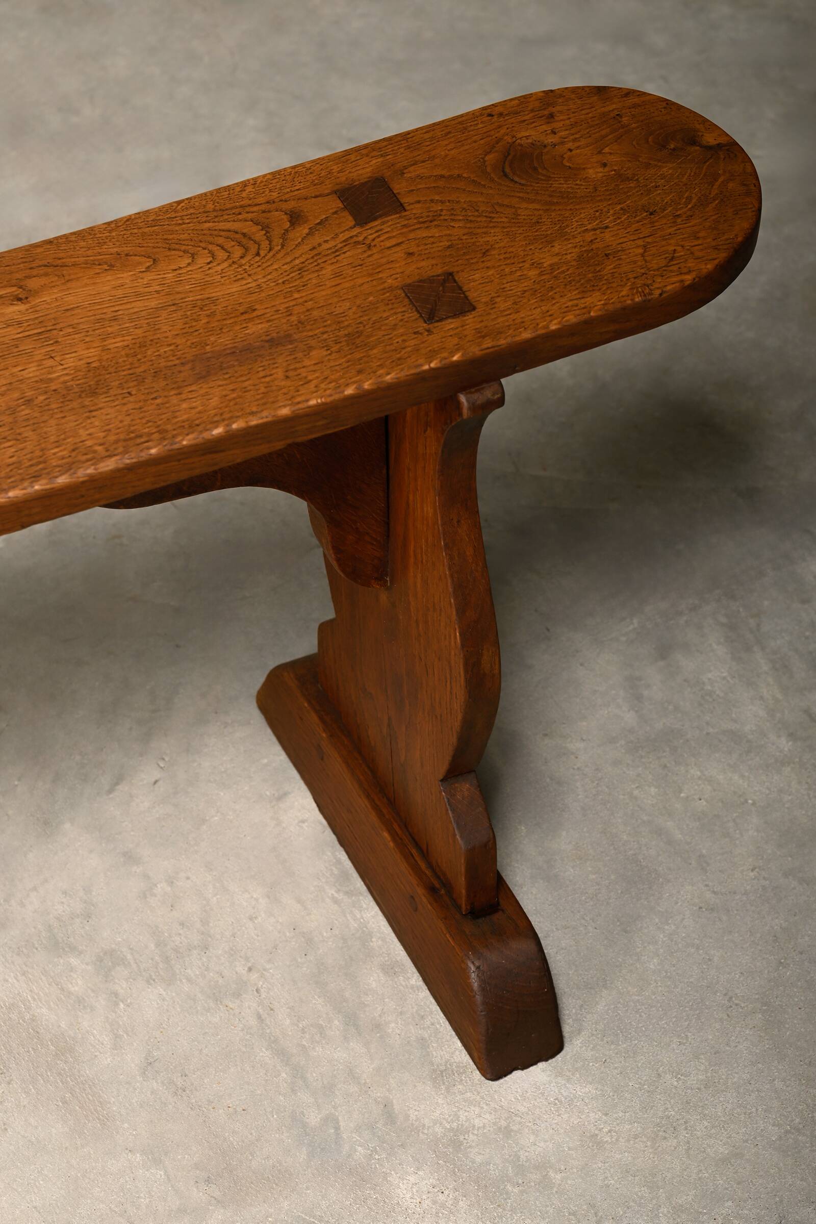 Antique, Primitive and Rustic Farm Benches in solid Oak, France 1920's