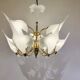 Murano Glass Canna Lily Chandelier, 1970s