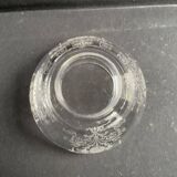 Acid etched crystal vase
