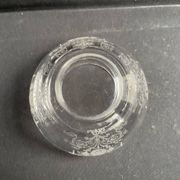 Acid etched crystal vase