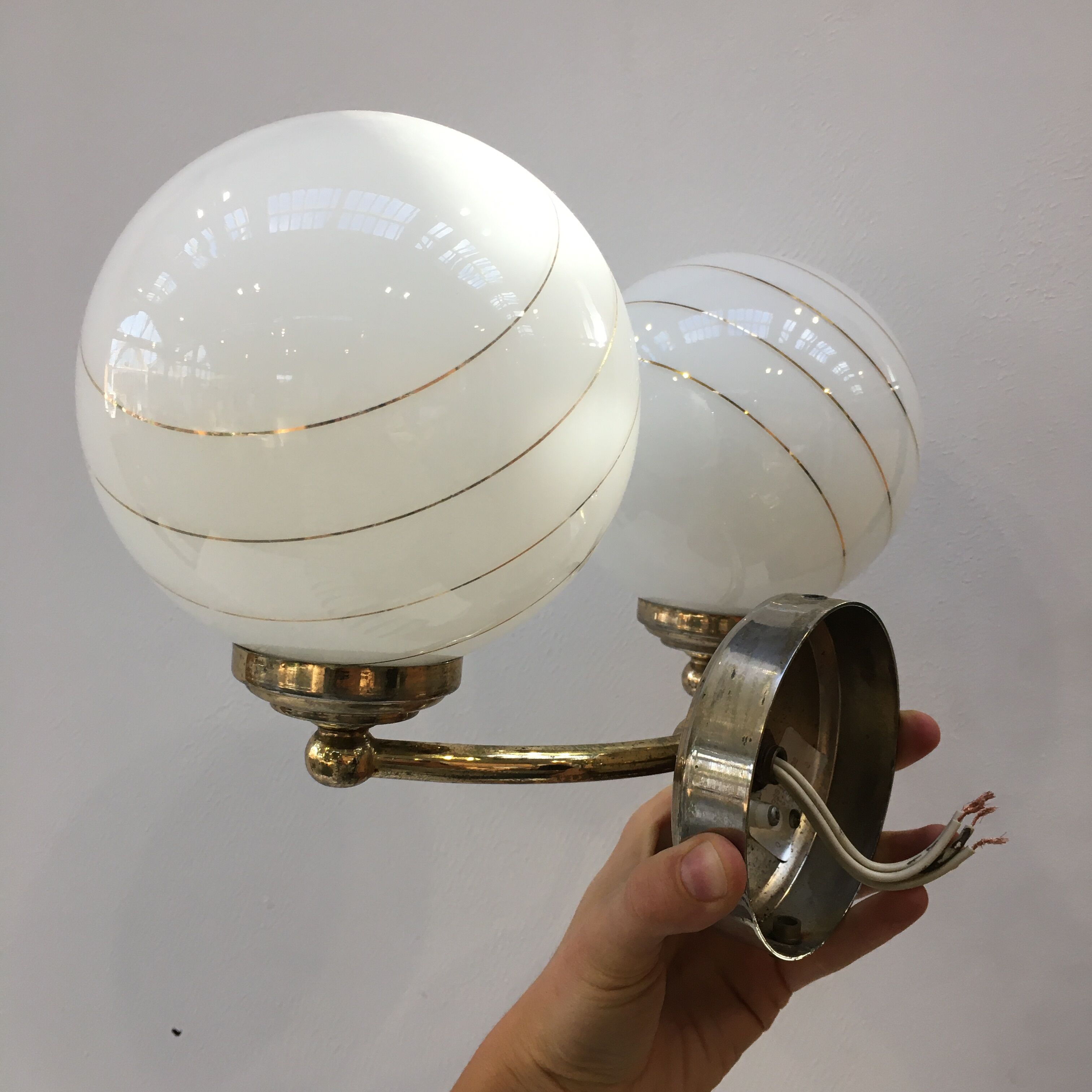 Double wall lamp two Art Deco