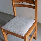 6 Minimalist pine dining chairs | Sweden | 1960s