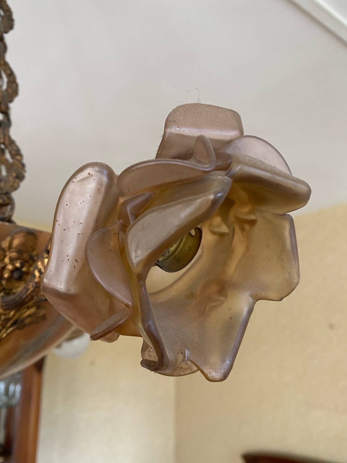 Art deco alabaster pendant light