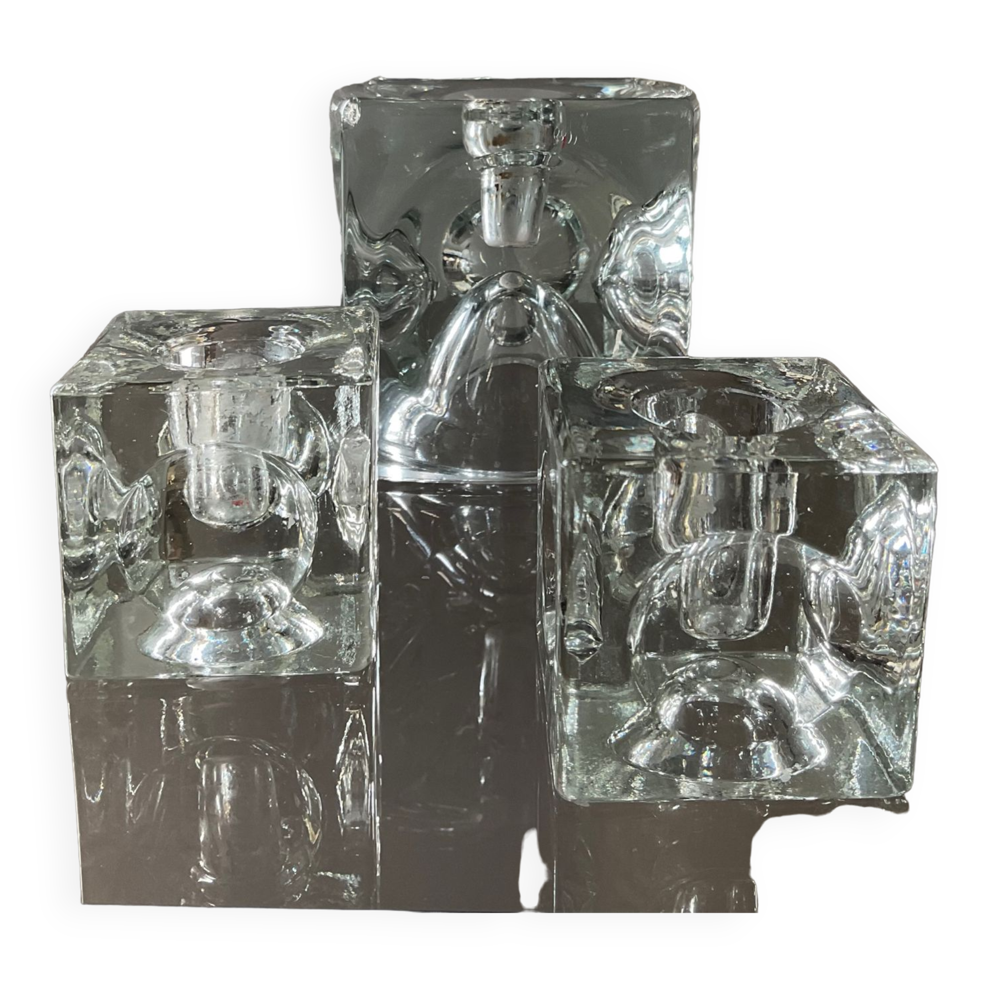 Trio of Peill & Putzler candle holders from the 70s