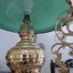 Suspension 19th bronze and green opaline