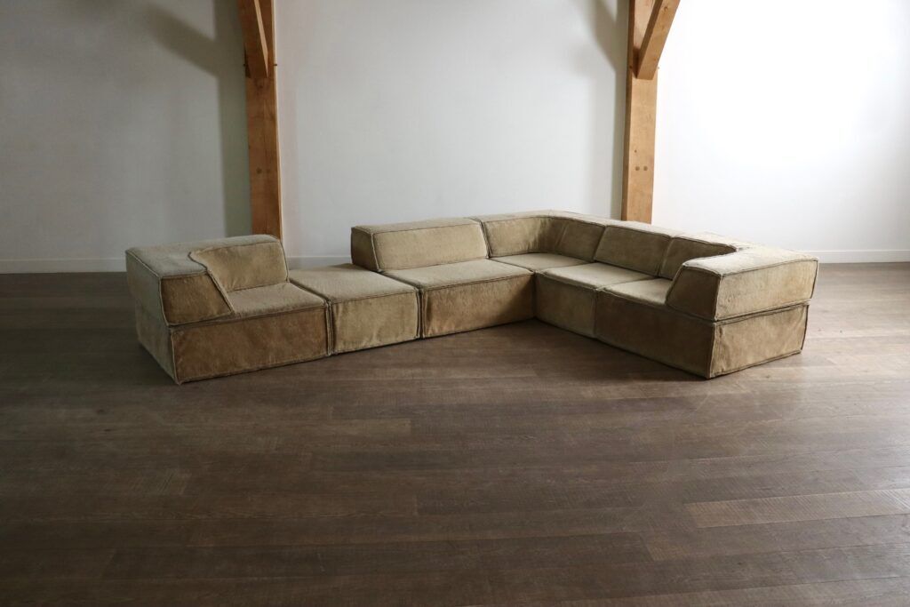 Canapé COR Trio en teddy beige par Team Form AG, années 1970.