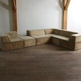 Canapé COR Trio en teddy beige par Team Form AG, années 1970.