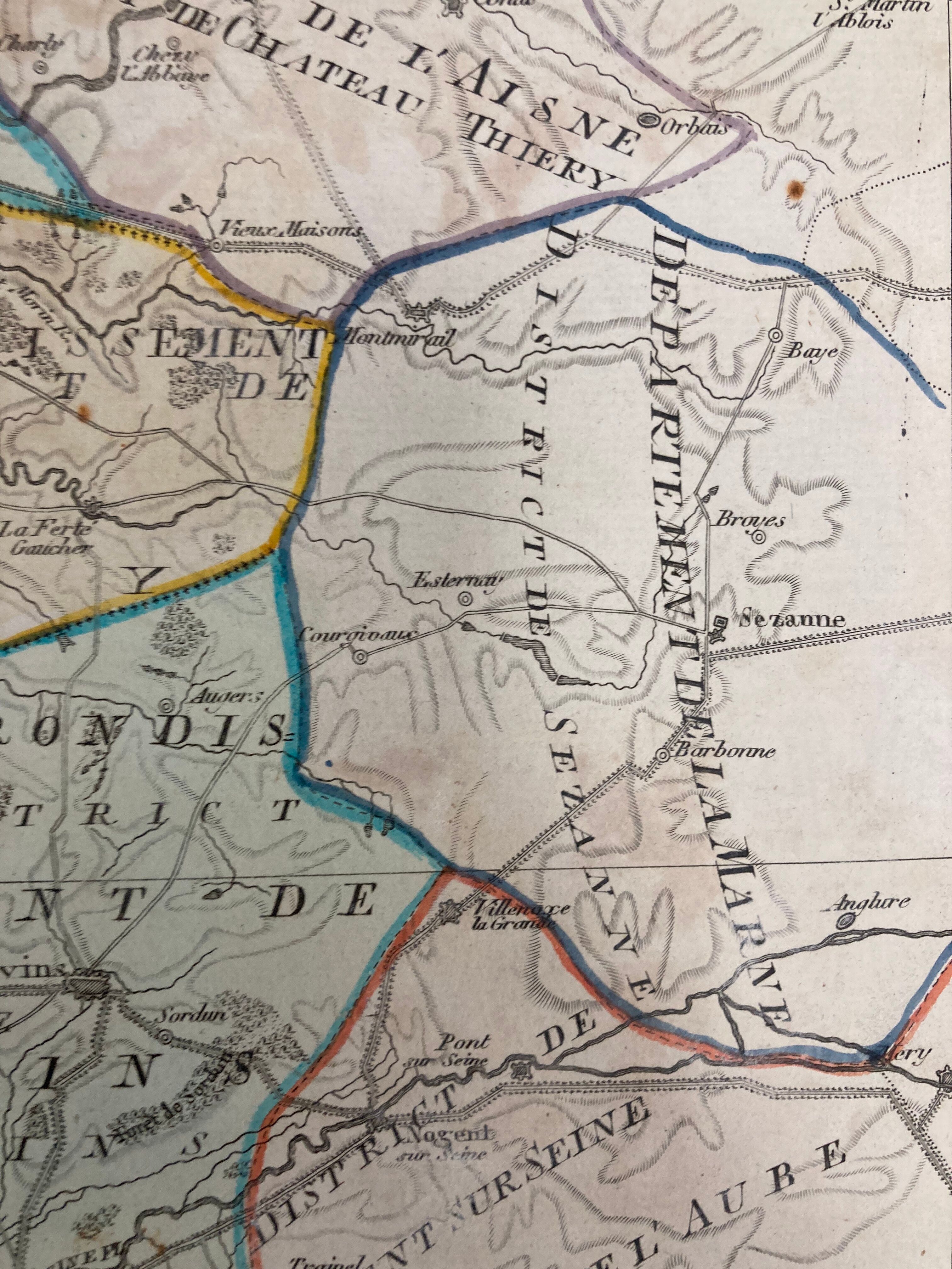 Old Map of Seine-et-Marne