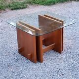 Scandinavian coffee table in teak and glass design Gustav Gaarde