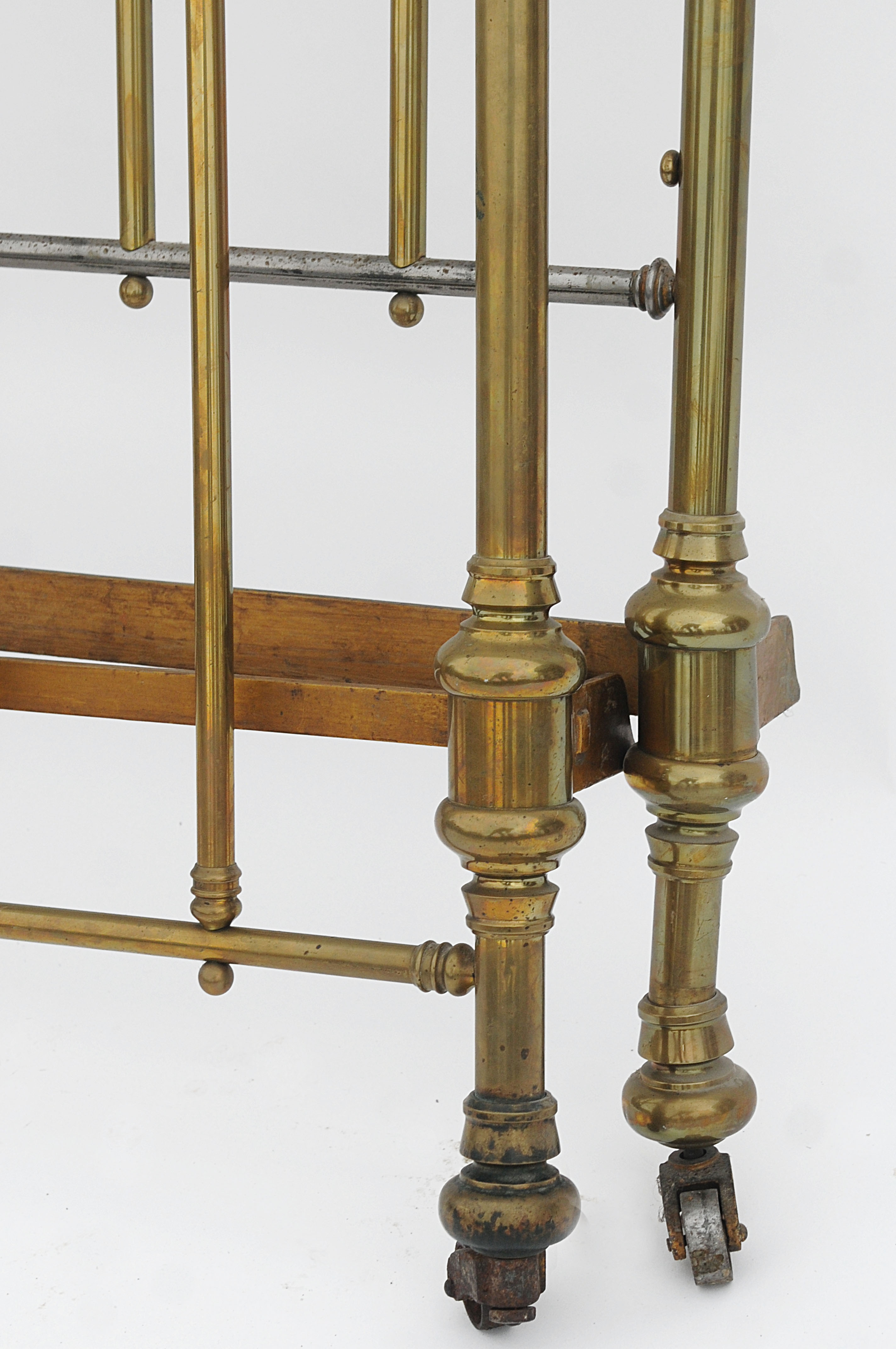 Golden brass bed