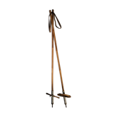 Ancienne paire de bâtons de ski en bambou - vintage