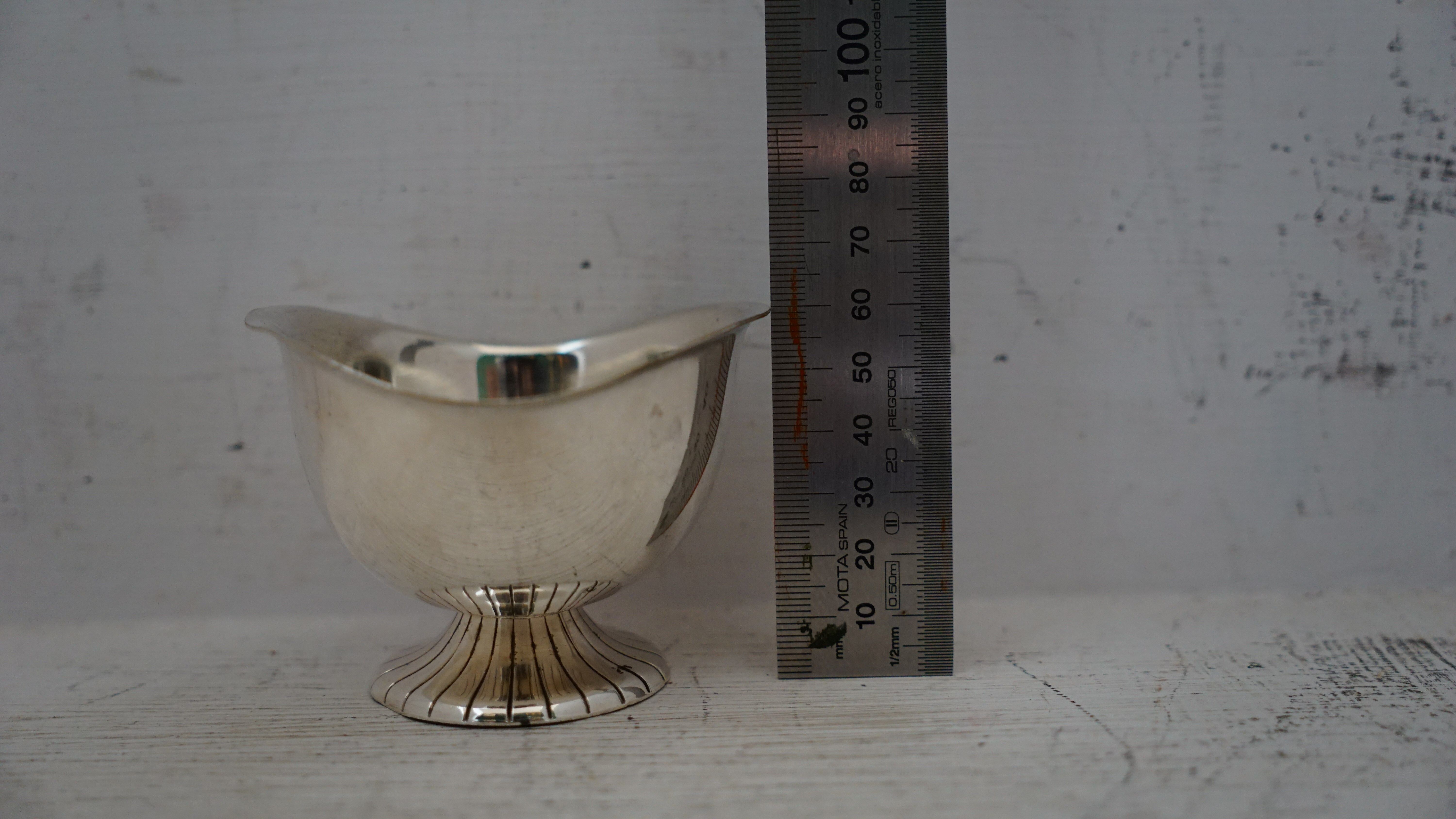 Pair of silverware saucepans