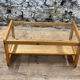 Coffee table in pine and glass Regain 1980