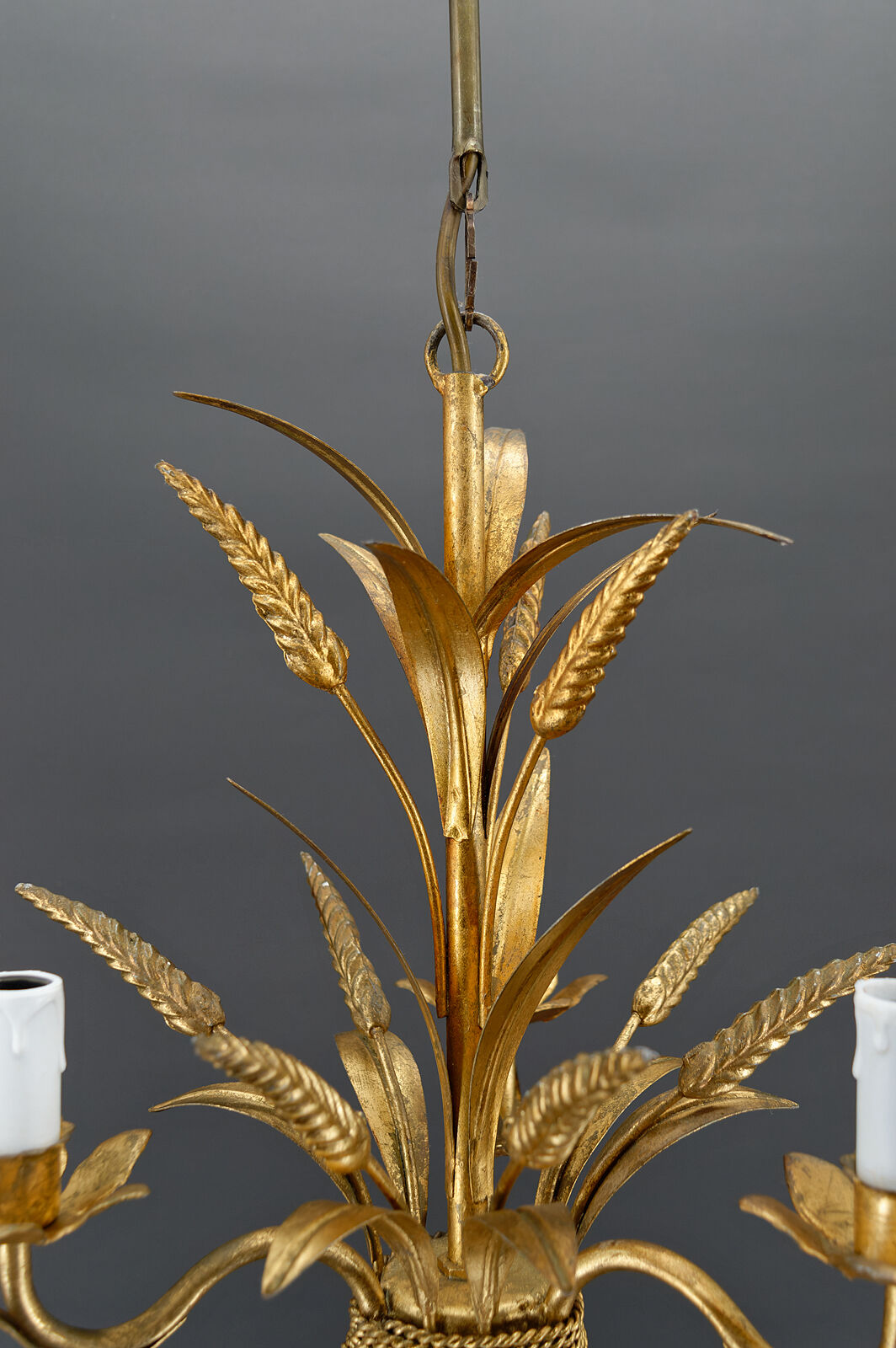 Golden suspension on ears of wheat, circa 1960