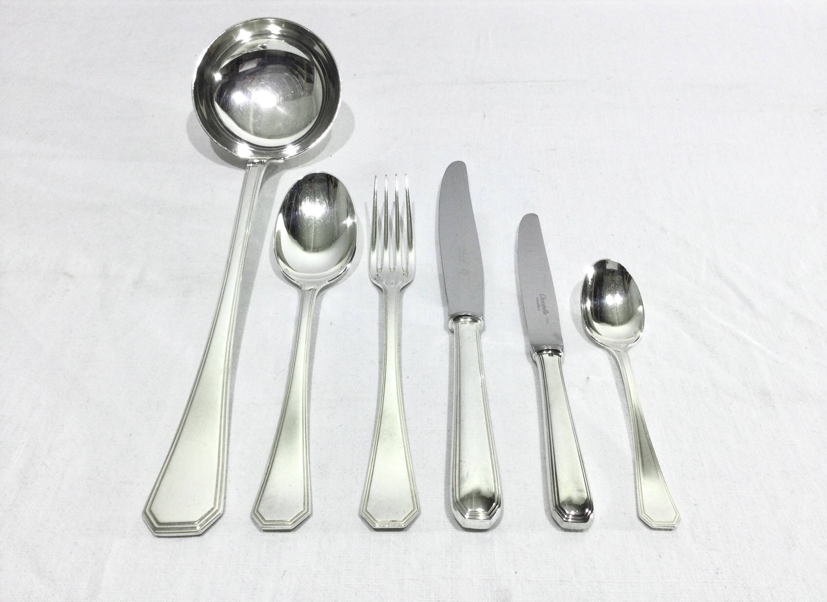 Christofle – 61-piece cutlery set América model
