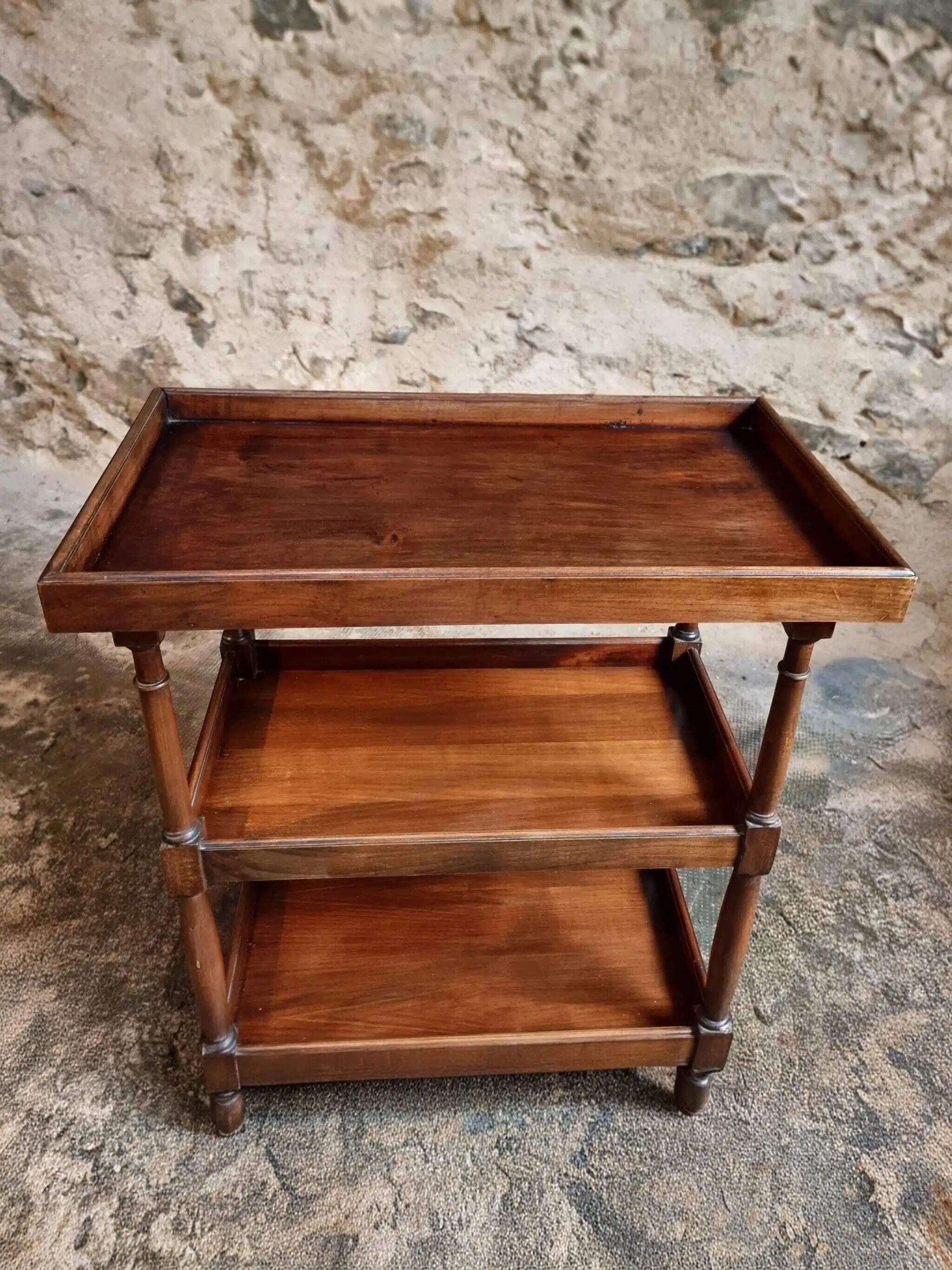 Vintage French shelf in cherry wood, 1920s.