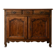 Old low sideboard in solid wood with drawers and doors.