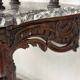Louis XV style console in carved wood, grey Ardennes marble, 18th century